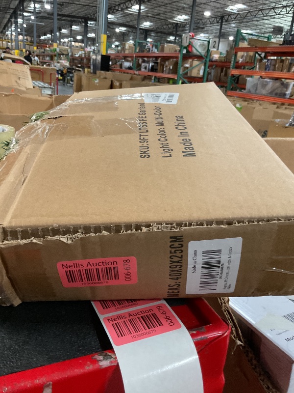 Photo 1 of Alupssuc 9ft Pre-Lit Christmas Garland, Artificial Lighted Norfolk Pine Garlands with Multi-Color Lights, Battery Operated Garland for Mantle Stairs Table Fireplace Xmas Decoration-Yellow with Green