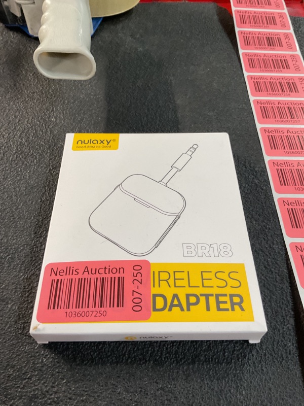 Photo 1 of Nulaxy Air in-Flight Bluetooth Wireless Audio Transmitter Receiver for up to 2 AirPods or Wireless Headphones, Bluetooth Adapter for All 3.5mm Jacks on Airplanes, Gym Equipment, TVs & Gaming Consoles