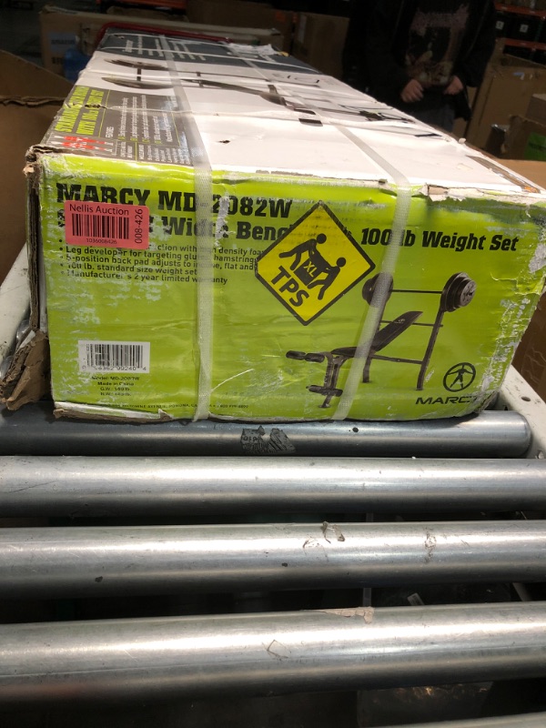 Photo 3 of ***FACTORY SEALED*** Marcy MD-2082W Diamond Elite MD Standard Bench with 100 lb. Weight Set, Incline