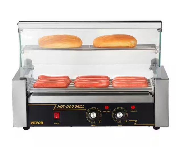 Photo 1 of ***FACTORY SEALED*** Hot Dog Roller 5 Rollers 12 Hot Dogs Capacity Stainless Sausage Grill Cooker Machine, ETL Certified
