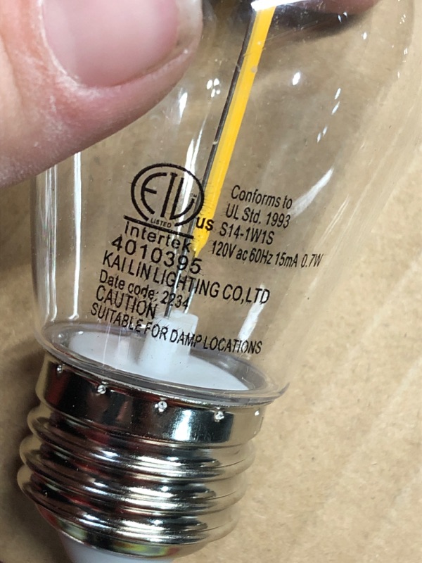 Photo 4 of  **SEE NOTES** 24 Pack LED S14 Replacement Light Bulbs, Shatterproof Waterproof 1W Outdoor String Light Bulbs