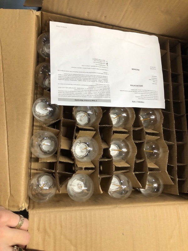 Photo 2 of  **SEE NOTES** 24 Pack LED S14 Replacement Light Bulbs, Shatterproof Waterproof 1W Outdoor String Light Bulbs