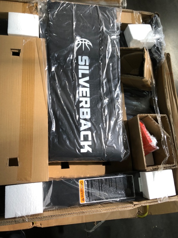 Photo 1 of Silverback Ghost Basketball Goal with 60-Inch Tinted Tempered Glass Backboard