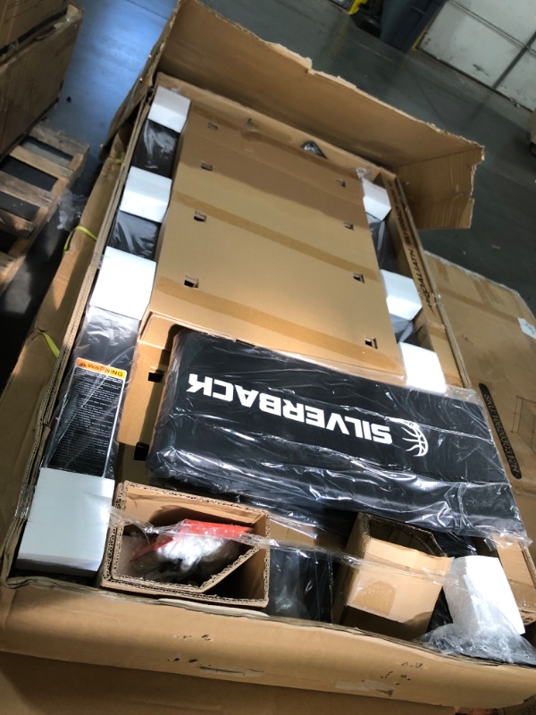 Photo 1 of Silverback Ghost Basketball Goal with 60-Inch Tinted Tempered Glass Backboard