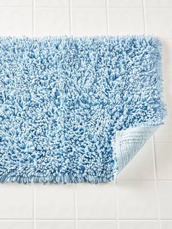 Photo 1 of ***Stock photo for reference***Chunky Loop Cotton Bath Rug - Light Blue - 21in x 34in - The Vermont Country Store