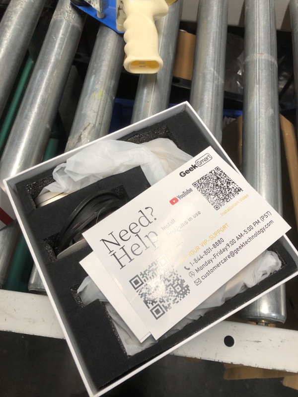 Photo 1 of Geek Smart Fingerprint Door Lock with App, Smart Door Lock, Biometric Door Knob, Keyless Entry Door Locks with Handle for Homes/Apartments/Office/Hotels, Satin Nickel