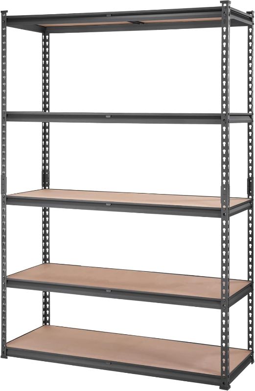 Photo 1 of **MINOR DAMAGE IN CORNER-PICTURE SHOWN**
VEVOR Storage Shelving Unit, 5-Tier Adjustable Storage Shelves, 48" L x 24" W x 72" H Heavy Duty Garage Storage Shelves, Metal Shelves for Kitchen Pantry Basement Bathroom Laundry
