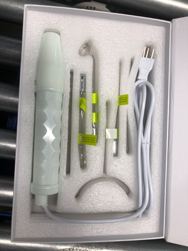 Photo 3 of **MISSING 3 ATTACHMENTS** NuDerma Professional Skin Therapy Wand - Portable Skin Therapy Machine with 6 Neon & Argon Wands – Boost Your Skin – Clear Firm & Tighten