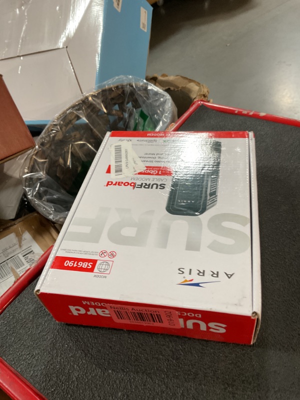 Photo 1 of ARRIS SURFboard SB6190 DOCSIS 3.0 32 x 8 Gigabit Cable Modem , Comcast Xfinity, Cox, Spectrum , 1 Gbps Port , 800 Mbps Max Internet Speeds , Easy Set-up with SURFboard Central App , Black