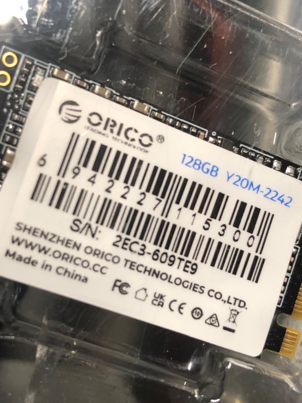 Photo 1 of ORICO 128GB M.2 2242 SATA SSD, Compact Internal Solid State Drive with TLC NAND Flash, Up to 460MB/s Read & 420MB/s Write Speeds, Compatible with Ultra-Thin Laptops, and Mini PCs - Y20M-2242