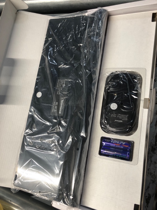 Photo 1 of Wireless Keyboard and Mouse Ultra Slim Combo, TopMate 2.4G Silent Compact USB 2400DPI Mouse and Scissor Switch Keyboard Set with Cover, 2 AA & 2 AAA Batteries,for PC/Laptop/Windows/Mac-Rose Gold Black