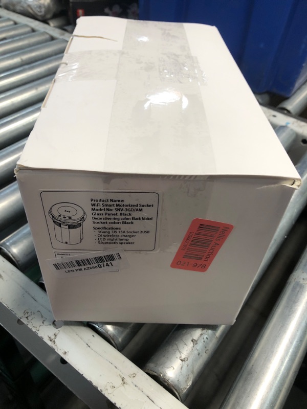 Photo 1 of Pop up Outlet for Countertop with Mobile APP Remote Control, 4.9" Space Saver Recessed Outlet with 3 Outlets,2 USB Ports and Speaker,Pop Up Electrical Outlet with 15W Wireless Charger Station?Black?