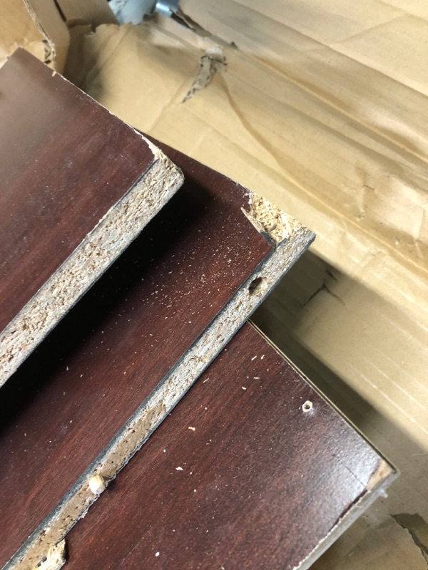 Photo 1 of ***DAMAGED - MISSING PARTS - NO INSTRUCTIONS OR HARDWARE - SEE PICTURES***
Sauder Miscellaneous Storage 3-Shelf Bookcase/ Book shelf, Select Cherry finish
