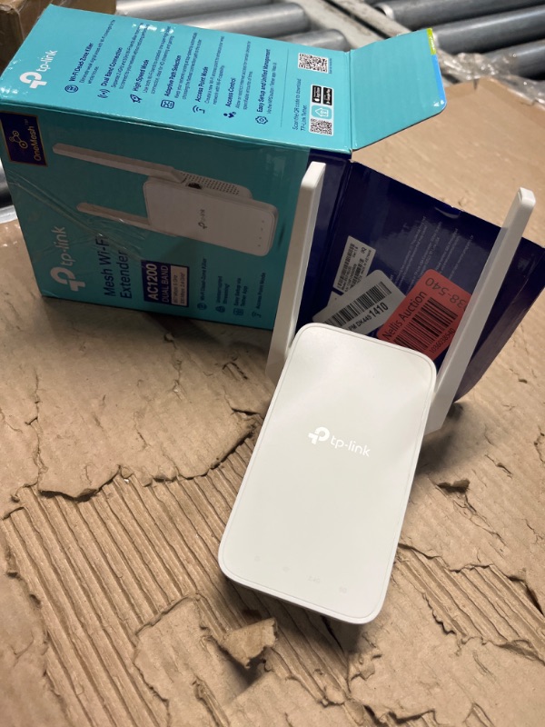 Photo 1 of TP-Link AC1200 WiFi Extender, 2024 Wirecutter Best WiFi Extender, 1.2Gbps home signal booster, Dual Band 5GHz/2.4GHz, Covers Up to 1500 Sq.ft and 30 Devices ,support Onemesh, One Ethernet Port (RE315)