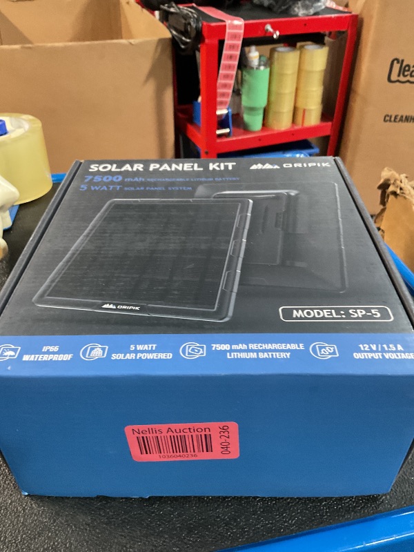 Photo 1 of ORIPIK Trail Camera Solar Panel with USB-C, Solar Battery Charger Kit 12V/1A ~ 6V/1.5A Output for Game Camera, Build-in 7500mAh Rechargeable Lithium Battery IP68 Waterproof Trail Cam Accessory