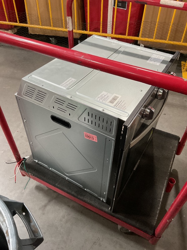 Photo 1 of **NONREFUNDABLE, PARTS ONLY, DAMAGED POWER CORD**Empava 24 inch Electric Single Wall Oven with 6 Cooking Funcitons, Built-in Convection System with Mechanical Knob Control, Stainless Steel