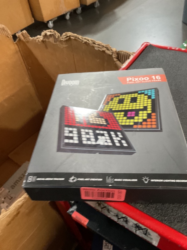 Photo 1 of Divoom Pixoo 16 - Pixel Art Digital Clock with APP Control & WiFi Connects, 16x16 Pixel LED Large Display Smart Clock with Date, Event Reminder, Message Board for Home, Office, Bedrooms