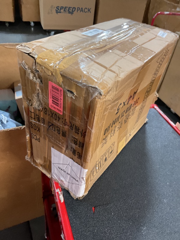 Photo 1 of QWORK Magazine Brochure Display Rack Stand, 4 Pocket Foldable Literature Catalog Rack Book Holder Tradeshow Display Stand, for Office Store and Exhibition Trade Show (Black)