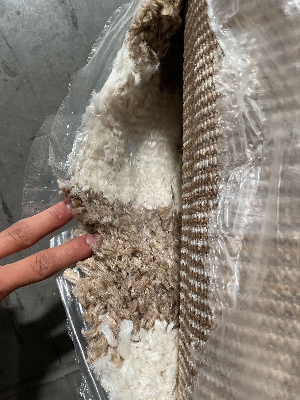 Photo 1 of nuLOOM Adelaide Checkered 9x12 Shag Area Rug for Living Room Bedroom Dining Room Nursery, Beige/Brown