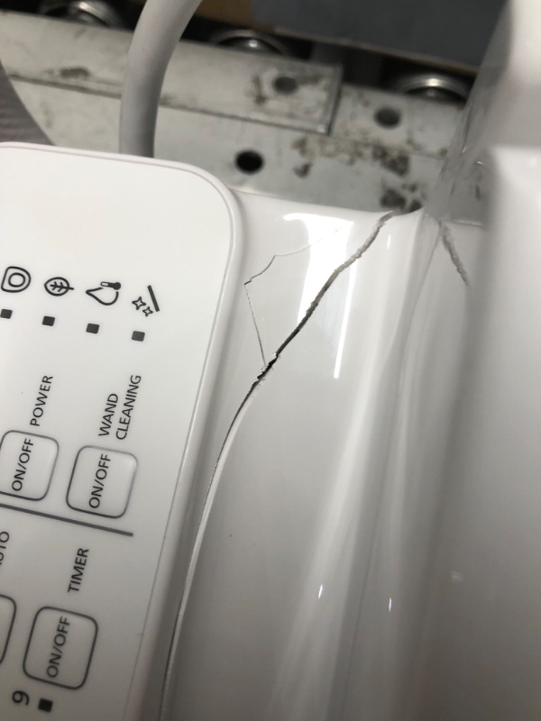 Photo 5 of ***DAMAGED - CRACKED - SEE PICTURES - UNABLE TO TEST***
TOTO SW3074#01 WASHLET C2 Electronic Bidet Toilet Seat with PREMIST and EWATER+ Wand Cleaning, Elongated, Cotton White