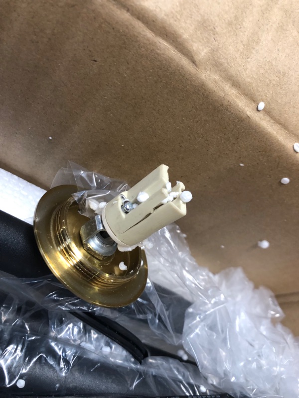 Photo 1 of ***USED - MISSING BULBS - BULB CONNECTION DAMAGED - SEE PICTURES***
YHTlaeh Floor Lamp Modern 3 Globe for Living Room Bright Lighting LED Standing Light for Bedrooms Offices (Black)