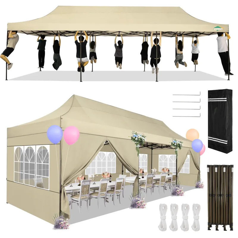 Photo 1 of ***STOCK PHOTO REFERENCE ONLY-MINOR DAMAGE RUSTING***
Heavy Duty 10x30 Commercial Tent,Pop up Canopy for Parties,Wedding,Waterproof Gazebos with 8 Sidewalls