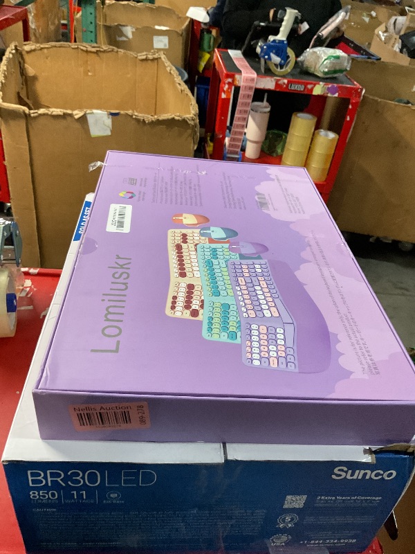 Photo 1 of Wireless Ergonomic Keyboard and Mouse Combo with PU Wrist Rest, Carpal Tunnel Keyboard, 2.4G Colorful Split Ergo Keyboard, Comfortable Natural Typing, Compatible with PC/Laptop (Purple)