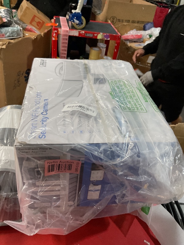 Photo 1 of Feit Electric SEC5000/CAM/WIFI Outdoor LED Smart Security Camera with Motion Sensor, 2-Way Audio, 5000 Lumens Floodlight, Works with Alexa and Google Asst, Alarm, Hardwired, Updated Version of SEC3000