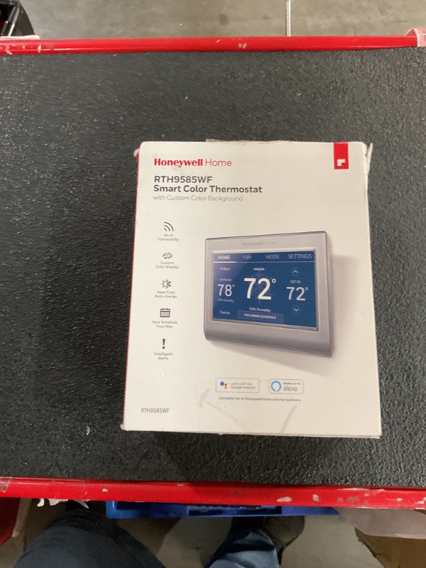 Photo 3 of **MAIN UNIT ONLY**Honeywell Home RTH9585WF1004 Wi-Fi Smart Color Thermostat, 7 Day Programmable, Touch Screen, Energy Star, Alexa Ready, Gray