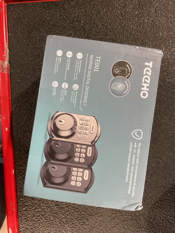 Photo 1 of TEEHO TE001 Keyless Entry Door Lock with Keypad - Smart Deadbolt Lock for Front Door with 2 Keys - Auto Lock - Easy Installation - Satin Nickel