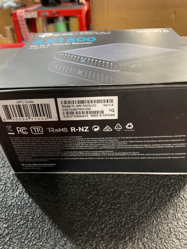 Photo 1 of TP-Link Ultra-Portable Wi-Fi 6 AX1500 Travel Router TL-WR1502X | Easy Public WiFi Sharing | Hotel/RV/Travel Approved | Phone WiFi Tether | USB C Powered | Multi-Mode | Tether App | Durable Design