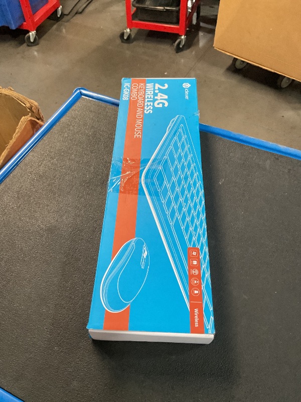 Photo 1 of iClever Wireless Keyboard and Mouse, GK08 Wireless Keyboard Mouse Combo, Ergonomic, Quiet, Full Size Design with Number Pad, 2.4G Connection Slim Mac Keyboard and Mouse for Windows Mac OS Computer