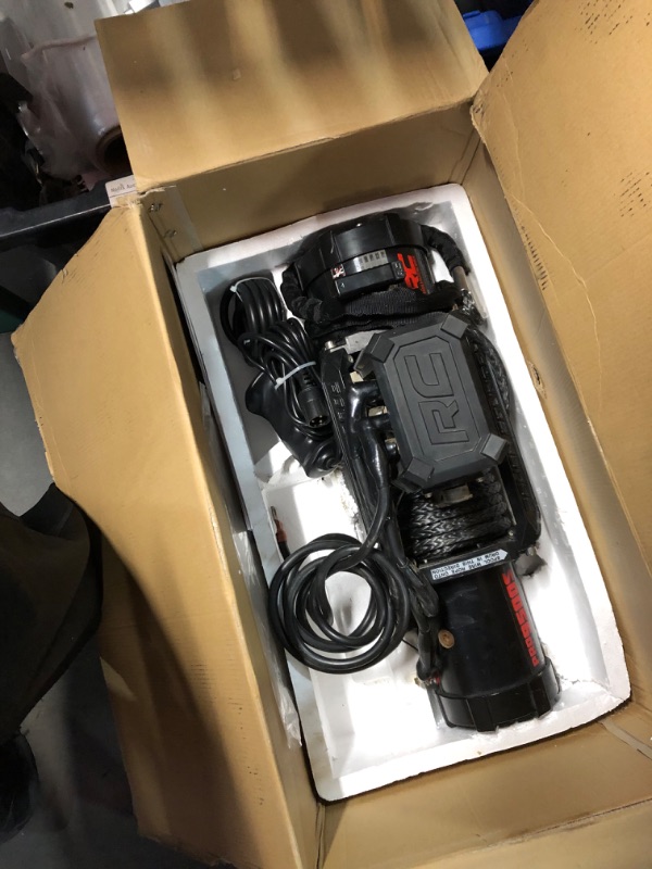 Photo 1 of ***NOT FUNCTIONAL - DAMAGED - SEE COMMENTS***
Rough Country 9,500LB PRO Series Winch with Synthetic Rope - 12V Waterproof 5.5HP Electric Winch for Jeeps, Trucks, Off Road Recovery Winch with Remote
