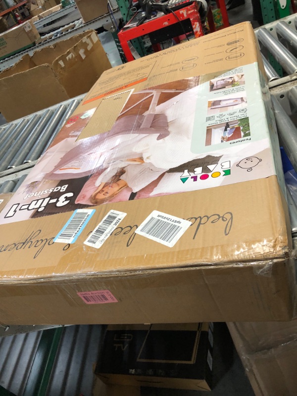 Photo 2 of ***FACTORY SEALED***KoolerThings 3 in 1 Baby Bassinet, Bedside Sleeper, & Playpen, Easy Folding Portable Crib (Grey)- KoolaBaby (Bassinet)