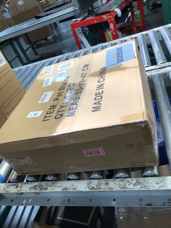 Photo 1 of PetRuna Extra Wide Dog Stairs for Large Dogs, Foldable Dog Ramp for Car with Non-Slip Surface, Dog Stairs for Cars Dog Steps for Cars and SUV, High Beds, Truck, Supports up to 250 lbs, 4 Steps