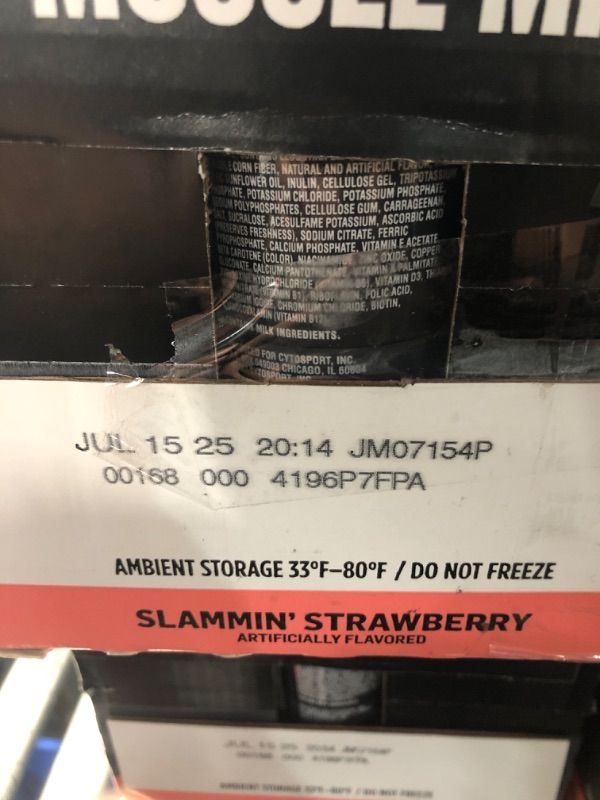 Photo 3 of ***FACTORY SEALED***
***NON REFUNDABLE***
Muscle Milk Pro Series Protein Shake, Slammin' Strawberry, 40g Protein, 14 Fl Oz, 12 Pack
