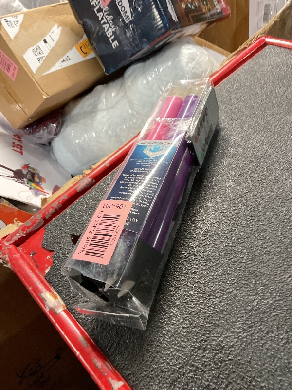 Photo 1 of Flameless Advent Candle Set 4-Piece LED Advent Taper Candles Purple and Pink - Soft White Flickering Flame - Remote Control