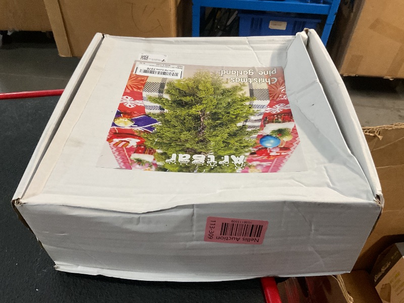 Photo 1 of Artgar 6 Ft Christmas Garland - Cedar Garland - Cypress Garland - Real Touch Pine Garland - Garland Christmas Decorations for Home Dining Table Mantel Porch Winter Christmas Decor (Green)