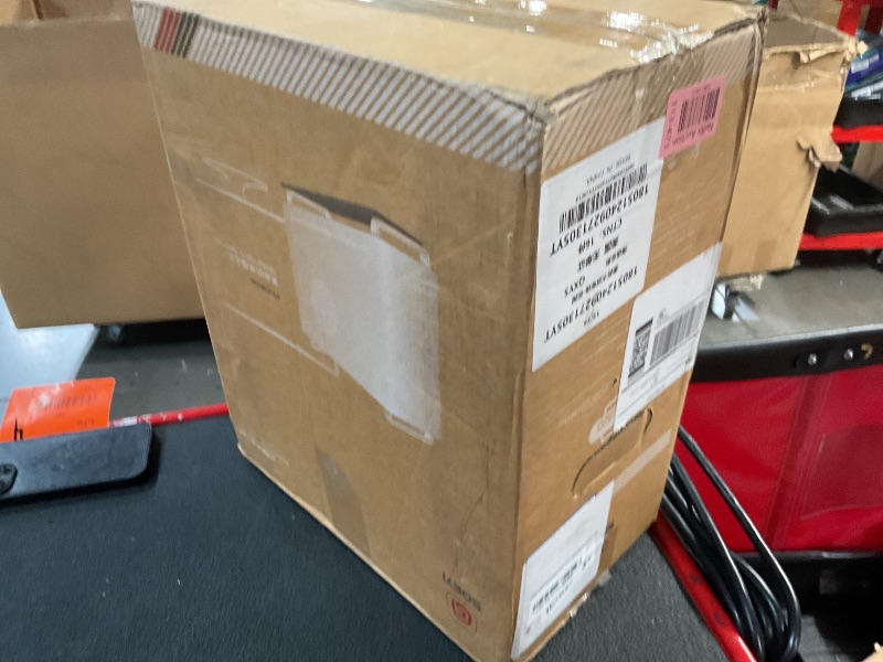 Photo 1 of ALAMENGDA S320 Mini Portable M-ATX/ITX Computer Case, Micro ATX CASE, DIY Desktop Case with Handles, Support 310MM GPU Length (White)