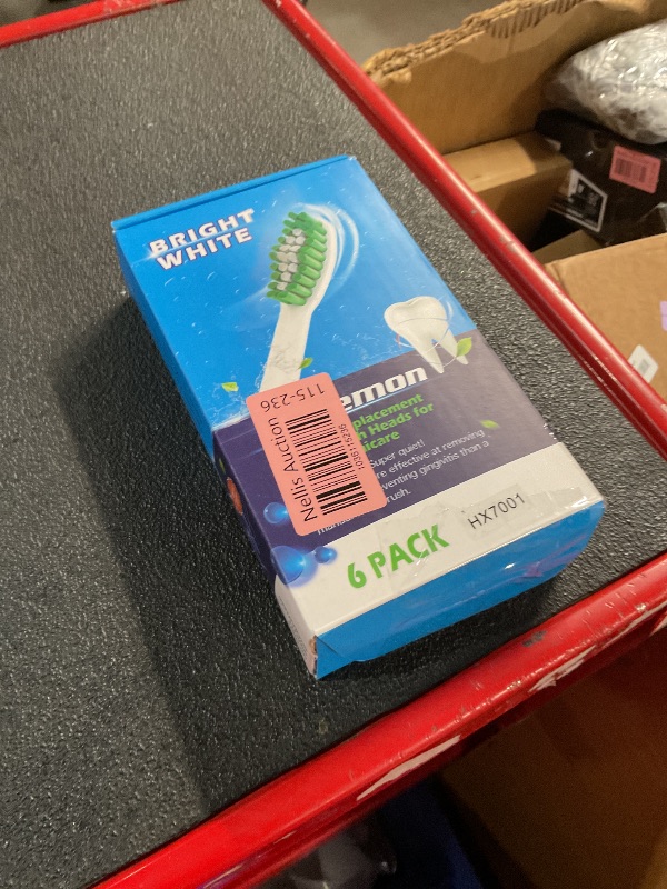 Photo 2 of **MISSING ONE TOOTHBRUSH HEAD** Aoremon Replacement Toothbrush Heads Compatible with Philips sonicare E-Series, 6 Pack Replacement Brush Heads Come with Caps