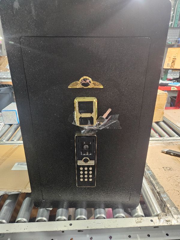Photo 1 of SentrySafe Waterproof and Fireproof Alloy Steel Digital Safe Box for Home with Code Button Keypad, 1.23 Cubic Feet, 17.8 x 16.3 x 19.3 Inches (exterior), SFW123GDC