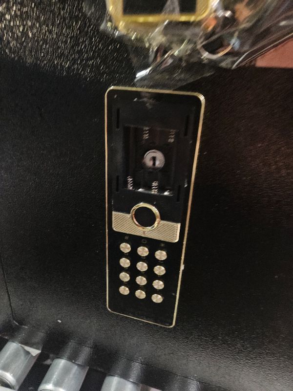 Photo 1 of SentrySafe Waterproof and Fireproof Alloy Steel Digital Safe Box for Home with Code Button Keypad, 1.23 Cubic Feet, 17.8 x 16.3 x 19.3 Inches (exterior), SFW123GDC