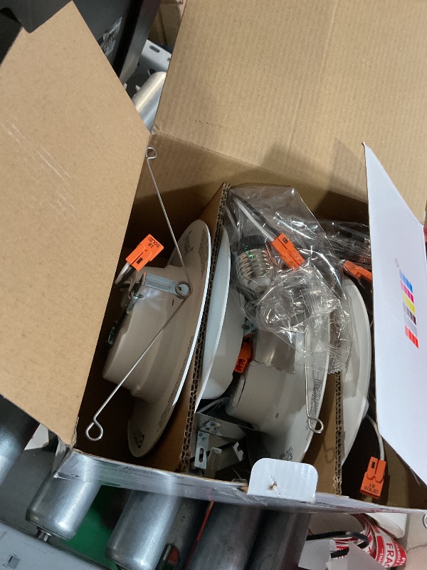 Photo 1 of Commercial Electric 5/6 in. Integrated LED Recessed Retrofit Light Trim with Selectable Color Temperature, (4-Pack) NS01dA09FR2-259