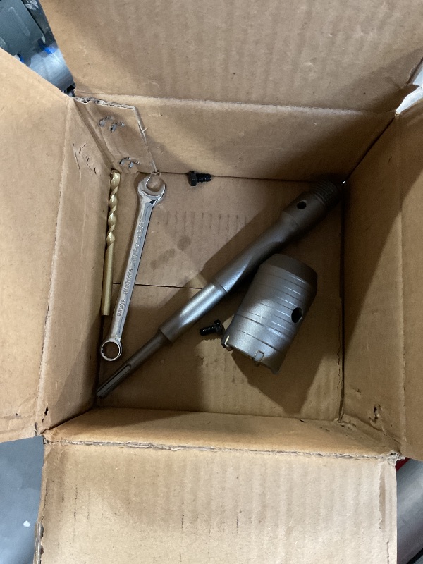 Photo 1 of (May be incomplete)GUICGOC 45mm (1-3/4 inch) Concrete Hole Saw with 220mm SDS Plus Connecting Rod, Tungsten Carbide Teeth (7.7mm x 4mm) Cement Hole Saw for Concrete Cement Brick Wall Stone (45mm (1-3/4 inch)