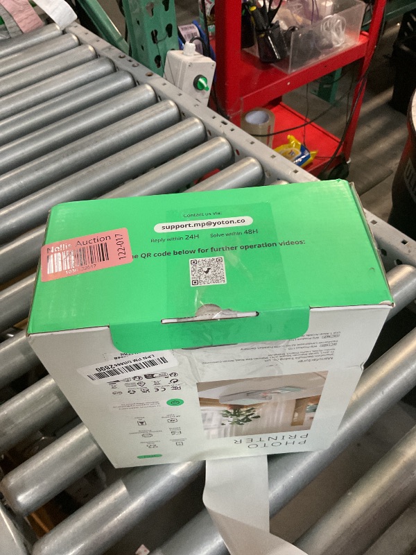 Photo 1 of (POWERS ON BUT IS DAMAGED) YOTON Photo Printer, Picture Printer with 54 Sheets (4"x6") & 1 Cartridges, Support AR Video Printing, WiFi Connection, Portable Photo Printer for iPhone/Android/Laptop