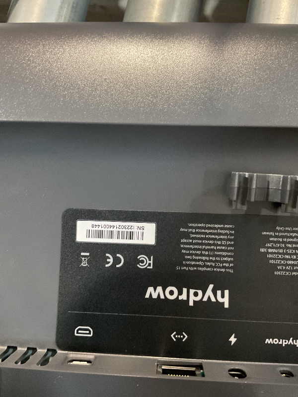 Photo 1 of **MONITOR IS MISSING POWER CORD, HAS ISSUES WITH SHOWING CORRECT STATUS**
PALLET PICK UP ONLY Hydrow Pro Rowing Machine with Immersive 22" HD Rotating Screen - Stows Upright | Live and On-Demand at-Home Workouts, Membership Required