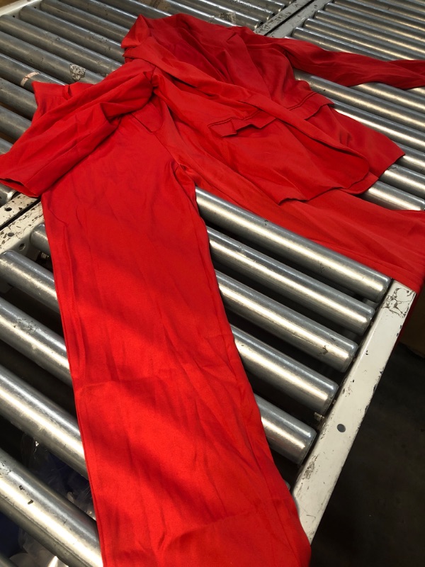 Photo 1 of **STOCK PHOTO FOR REFERENCE ONLY**
HuiSiFang Business Suit Set for Women Office Outfits Blazer Jackets + High Waist Straight Leg Pant medium