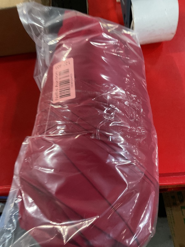 Photo 1 of *HAS ANIMAL HAIR ON IT*Allegra K Elegant Jumpsuit for Women's Summer Sleeveless Halter Neck Belted Wedding Chiffon Wide Leg Dressy Jumpsuits Large Burgundy large