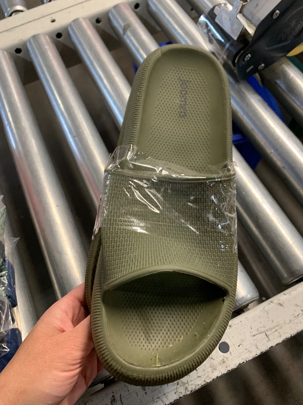 Photo 1 of ***(USED)***Joomra Shower Slippers for Men Massage Foam Pillow House Shower Bath Home Women Platform Sandals Antislip Slides Male Sandles Zapatillas para Hombre Army Green 46-47