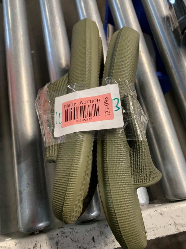 Photo 1 of ***(USED)***Joomra Shower Slippers for Men Massage Foam Pillow House Shower Bath Home Women Platform Sandals Antislip Slides Male Sandles Zapatillas para Hombre Army Green 46-47